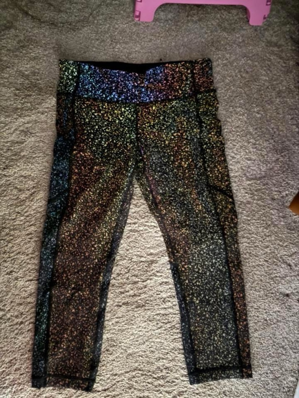 Lululemon size 8 Rainbow Reflective crops new without tags
